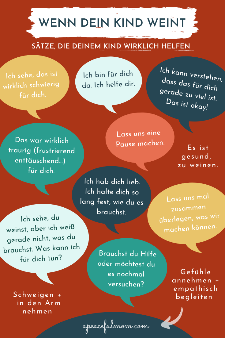 Kind 5 Jahre Weint Bei Jeder Kleinigkeit Dein Kind weint: Diese Sätze trösten wirklich - A Peaceful Mom